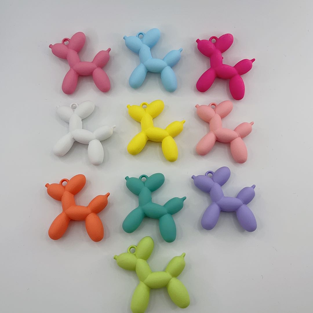 Matte/Sillcone Touch Ballon Dog Pendant