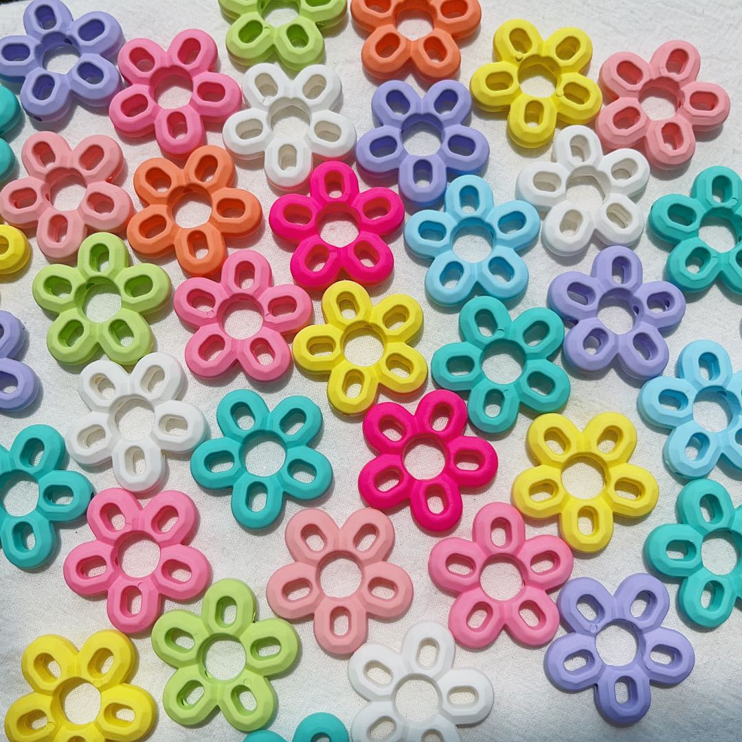 Matte Sunny Flower Beads~Fit for Beadable Pen/Lanyard/Jewelry Making