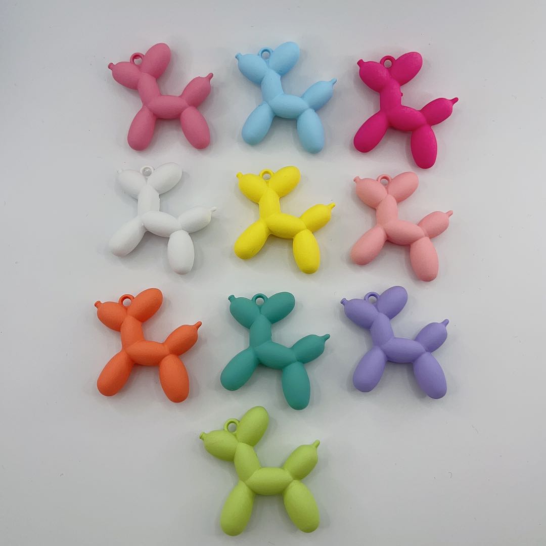 Matte/Sillcone Touch Ballon Dog Pendant