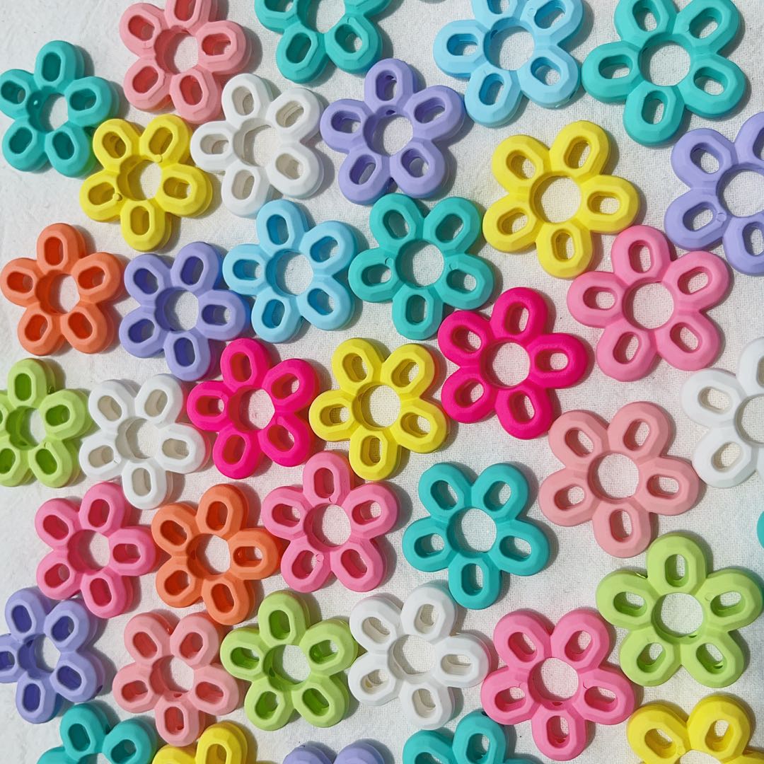 Matte Sunny Flower Beads~Fit for Beadable Pen/Lanyard/Jewelry Making