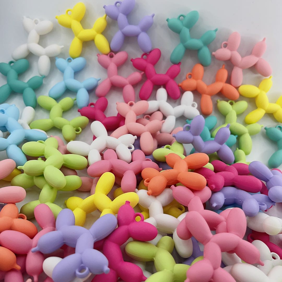 Matte/Sillcone Touch Ballon Dog Pendant
