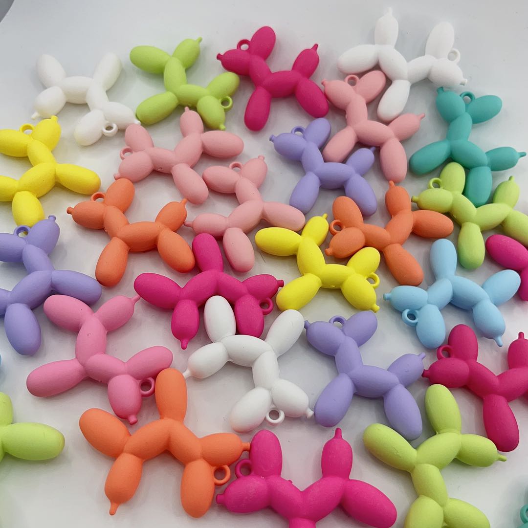 Matte/Sillcone Touch Ballon Dog Pendant