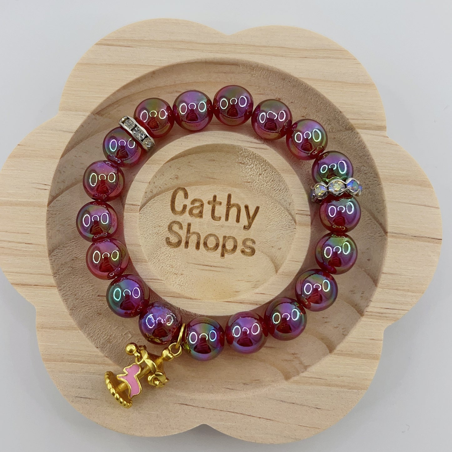 Customize Wooden Jewelry Tray Bracelet Display Stand Bead Pendant Showcase Multifunctional Bracelet Holder for Shop Brooch Earrings Countertop