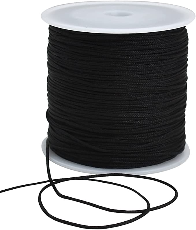 Nylon Cord Satin String for Bracelet Jewelry Making Rattail Macrame Waxed Trim Cord Necklace Bulk Beading Thread Kumihimo Chinese Knot Craft