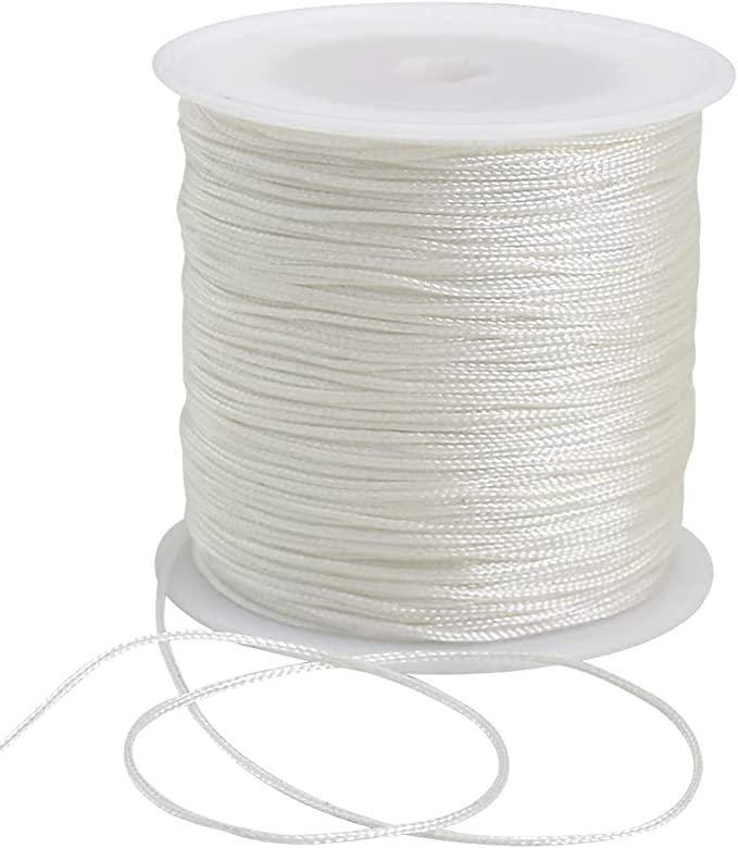 Nylon Cord Satin String for Bracelet Jewelry Making Rattail Macrame Waxed Trim Cord Necklace Bulk Beading Thread Kumihimo Chinese Knot Craft